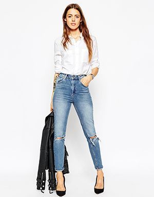 Что надеть с рваными джинсами? Составляем модный «лук»